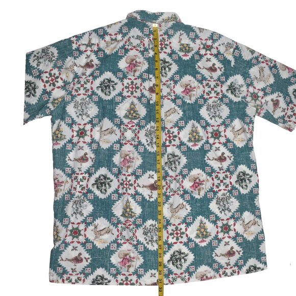 Vintage 90s 1992 Reyn Spooner Christmas Shirt Hawaiian Camp Half Button Up XXL - Picture 8 of 9